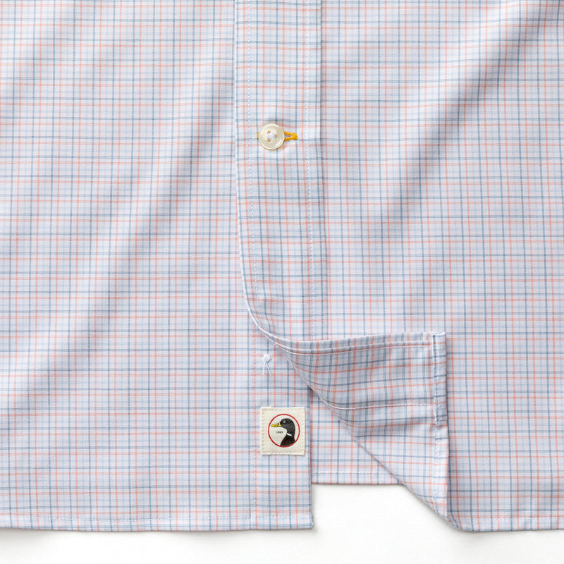Performance Poplin Sport Shirt - Joiner Plaid - Coral