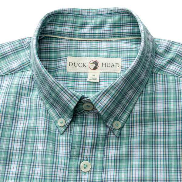 Performance Poplin Sport Shirt - Forrest Plaid - Aspen Green