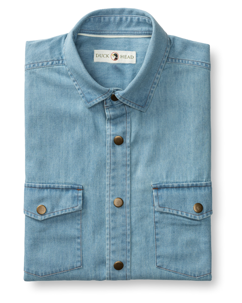 Denim Snap Shirt - Ware Solid - Light Wash