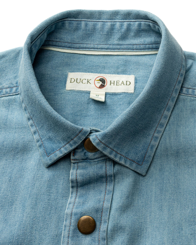 Denim Snap Shirt - Ware Solid - Light Wash
