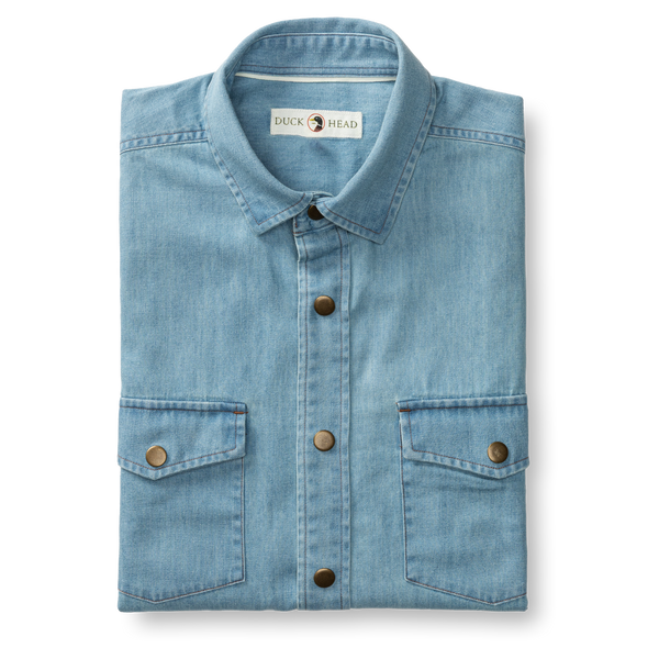 Denim Snap Shirt - Ware Solid - Light Wash