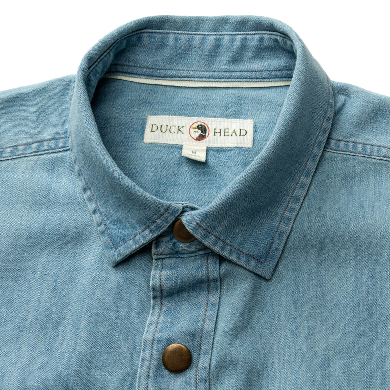 Denim Snap Shirt - Ware Solid - Light Wash