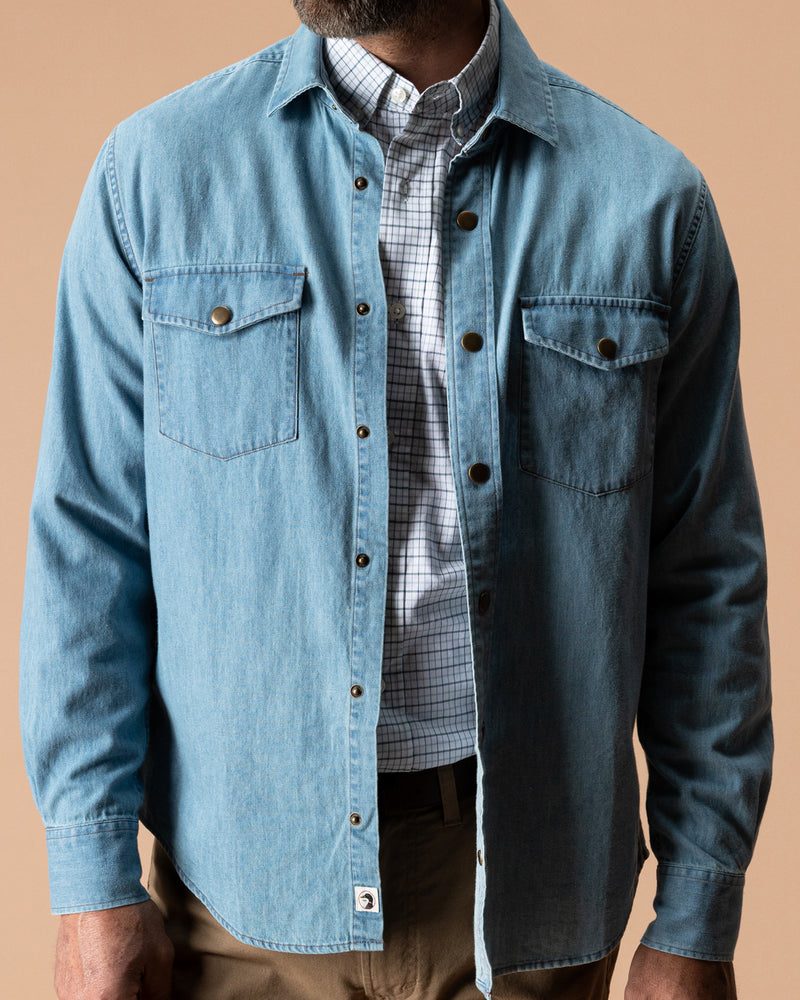Denim Snap Shirt - Ware Solid - Light Wash