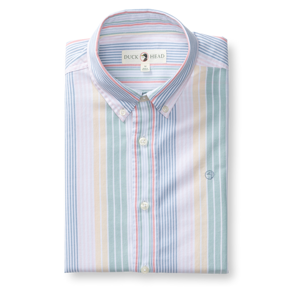 Cotton Oxford Sport Shirt - Prescott Stripe - Multi