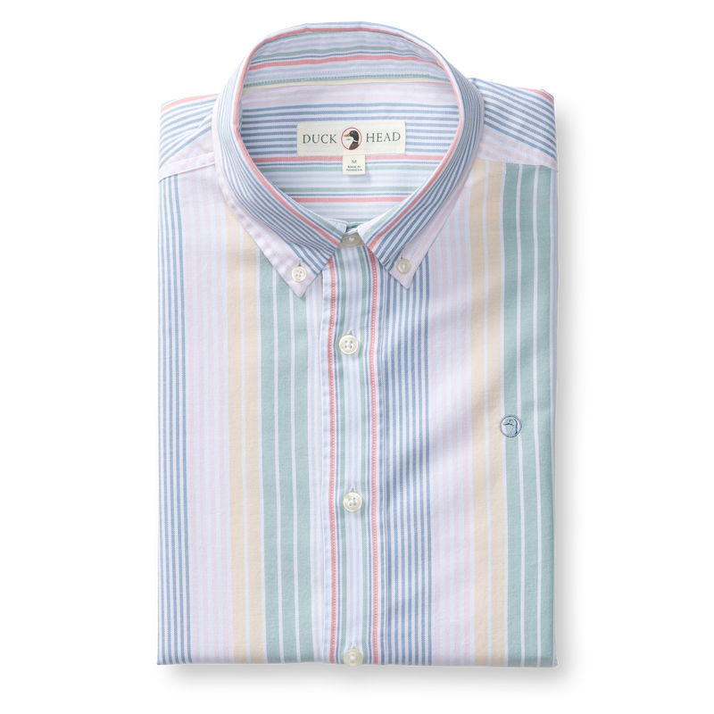 Cotton Oxford Sport Shirt - Prescott Stripe - Multi
