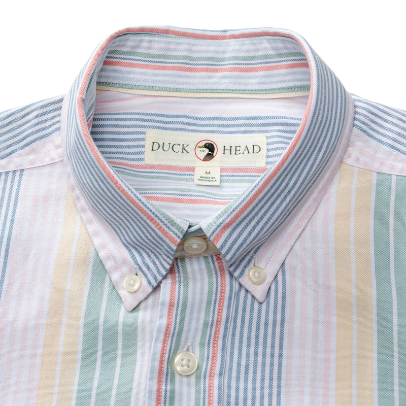 Cotton Oxford Sport Shirt - Prescott Stripe - Multi