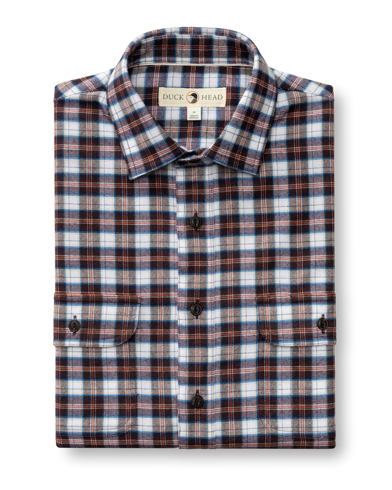 Performance Flannel Sport Shirt - Brite Plaid - Chocolate Plum