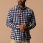 Performance Flannel Sport Shirt - Brite Plaid - Chocolate Plum