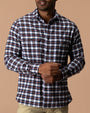 Performance Flannel Sport Shirt - Brite Plaid - Chocolate Plum