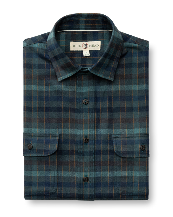 Performance Flannel Sport Shirt - Oakmere Plaid - Pine Grove