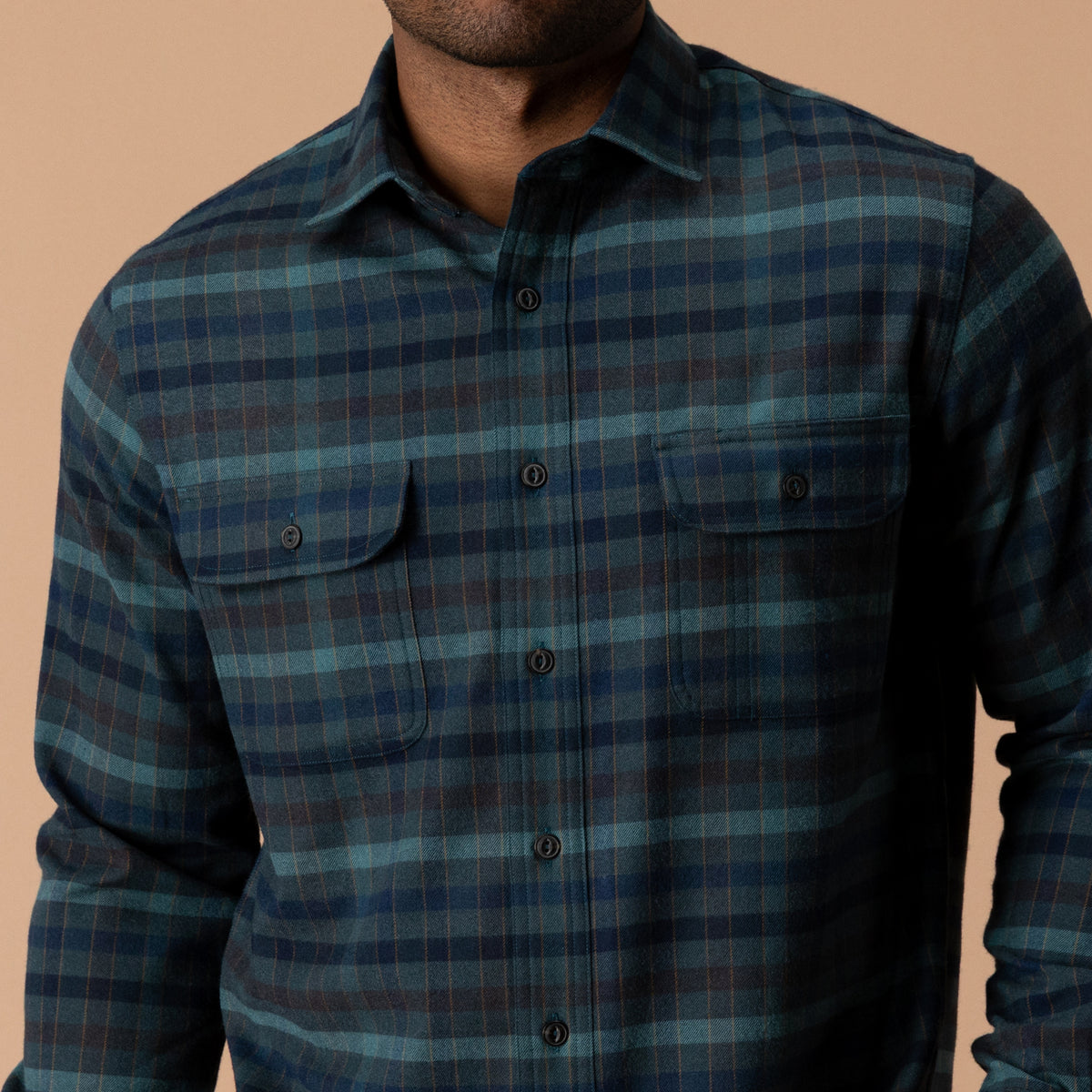 Performance Flannel Sport Shirt - Oakmere Plaid - Pine Grove