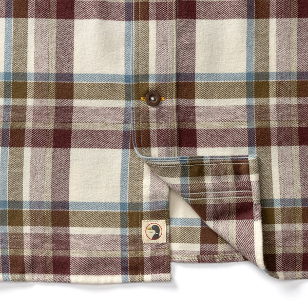Cotton Flannel Sport Shirt - Roane Plaid - Huckleberry
