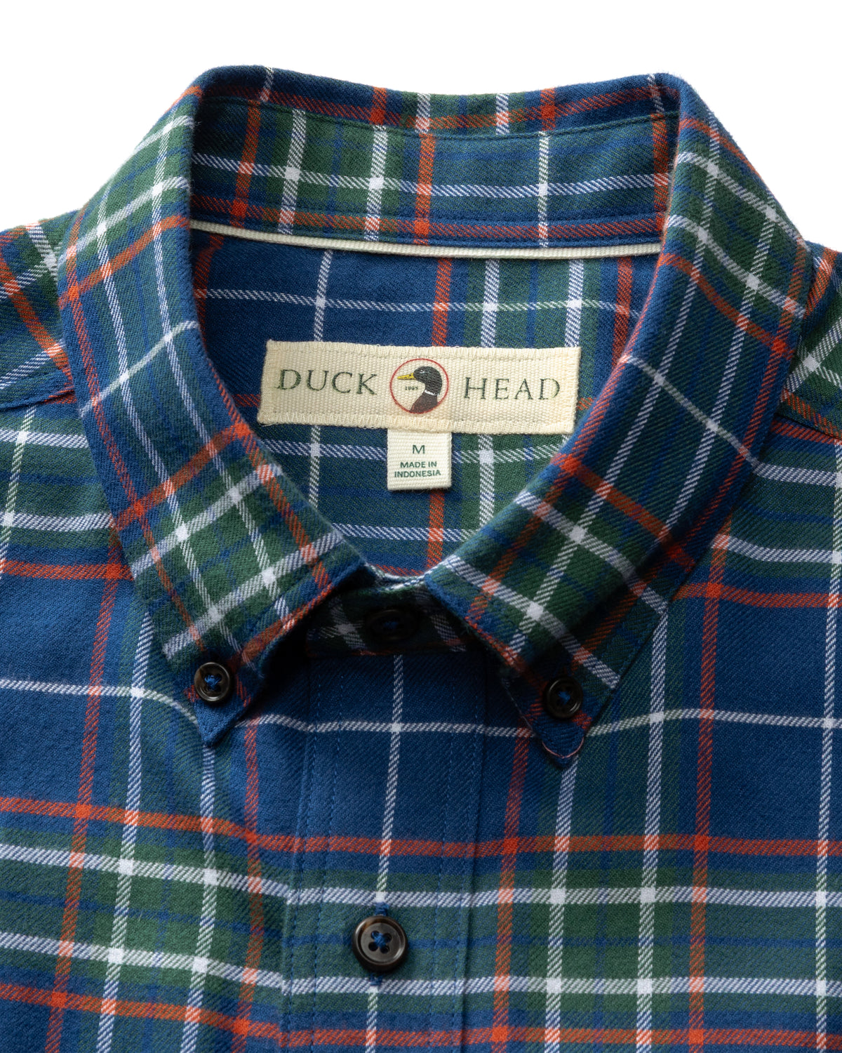 Cotton Flannel Sport Shirt - Osborne Plaid - Navy Peony