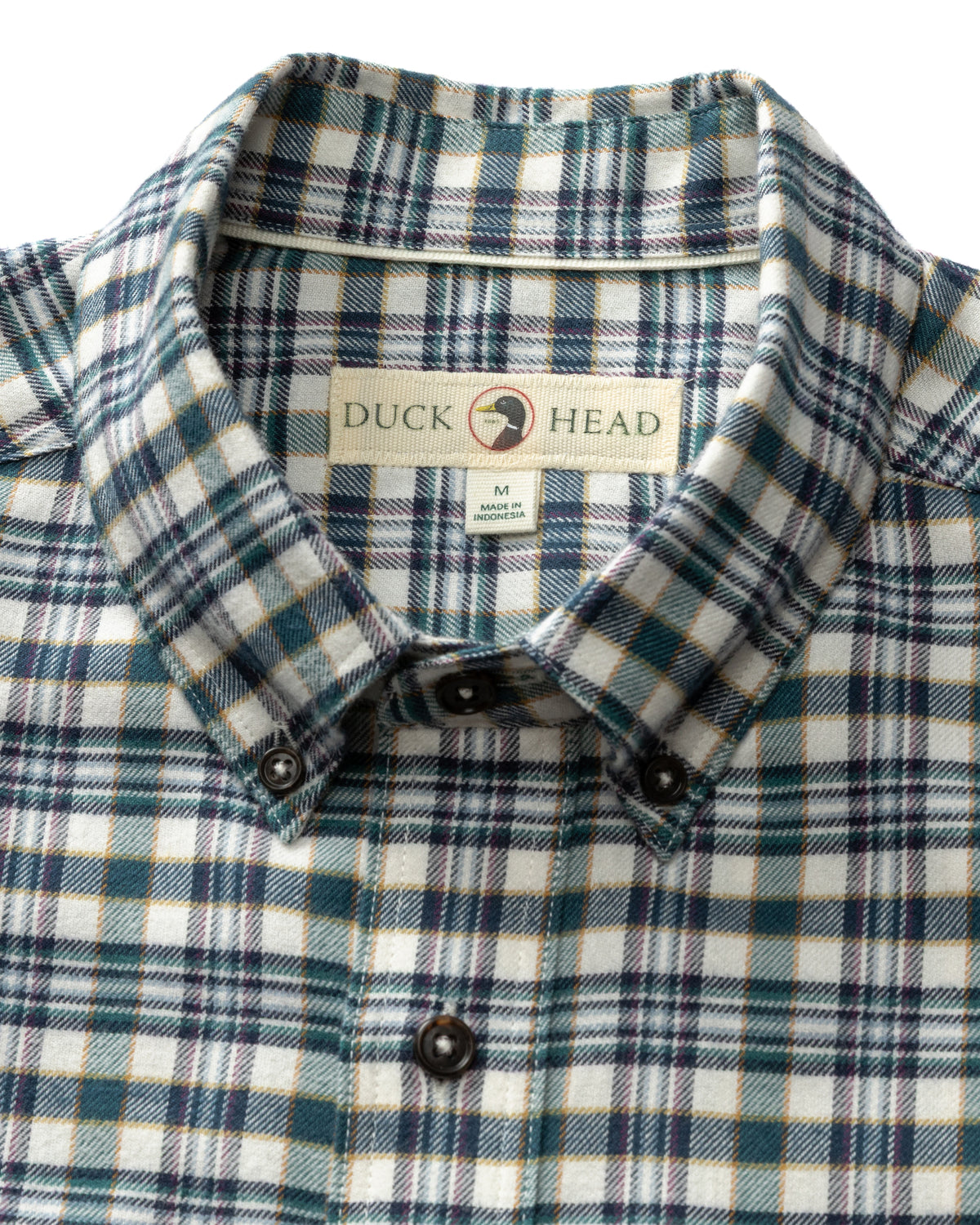 Cotton Flannel Sport Shirt - Radcliffe Plaid - Windblown Sky