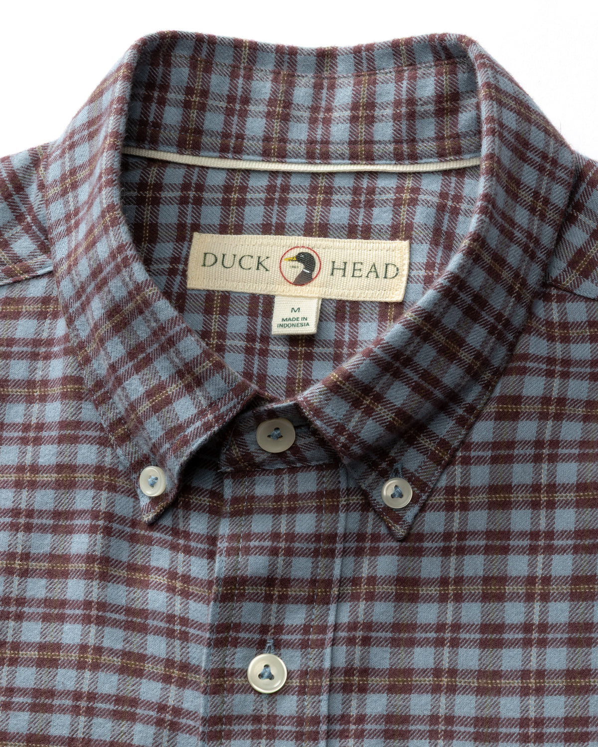Cotton Flannel Sport Shirt - Paxon Plaid - Windblown Sky