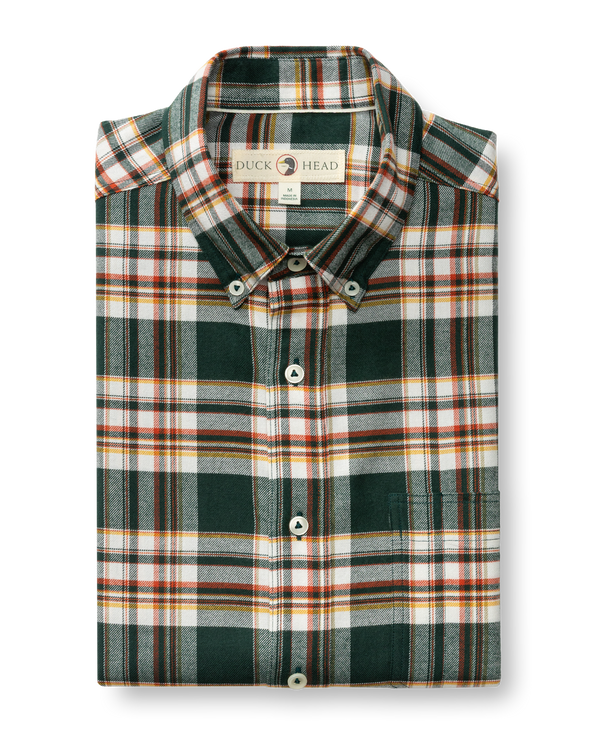 Cotton Flannel Sport Shirt - Pinewell Plaid - Pine Grove