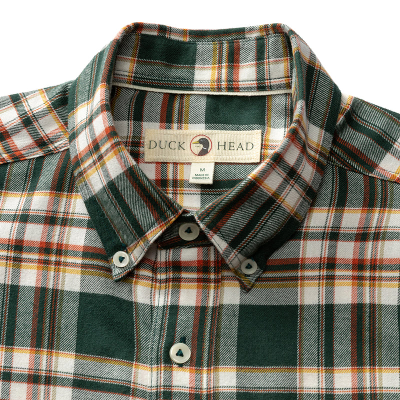 Cotton Flannel Sport Shirt - Pinewell Plaid - Pine Grove