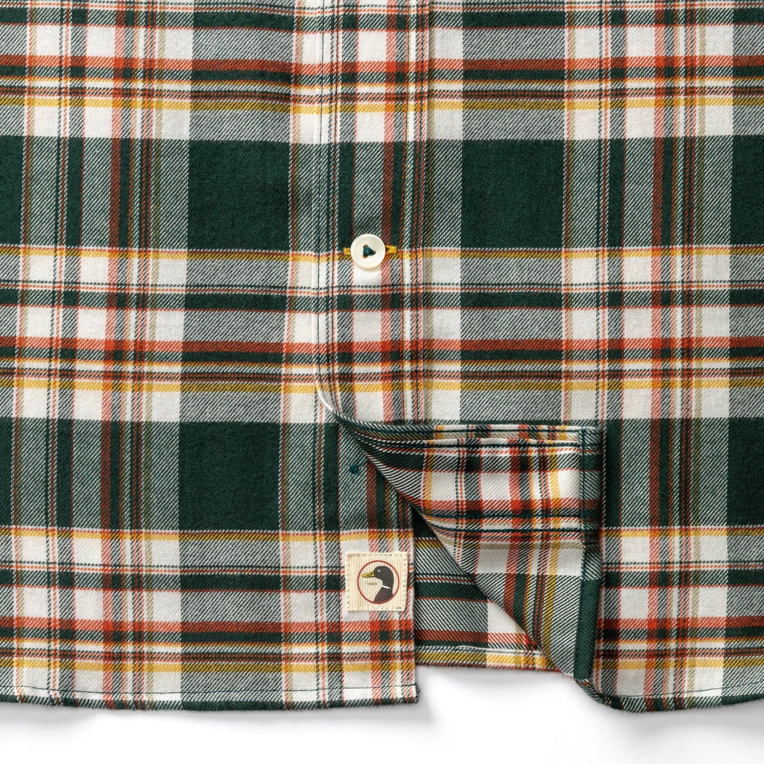 Cotton Flannel Sport Shirt - Pinewell Plaid - Pine Grove