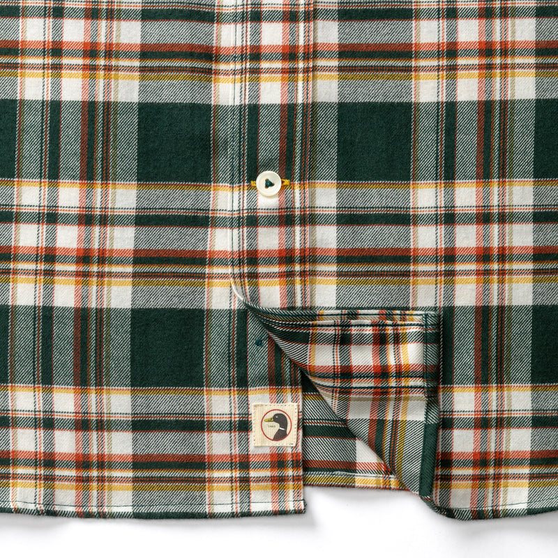 Cotton Flannel Sport Shirt - Pinewell Plaid - Pine Grove