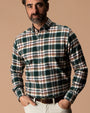 Cotton Flannel Sport Shirt - Pinewell Plaid - Pine Grove
