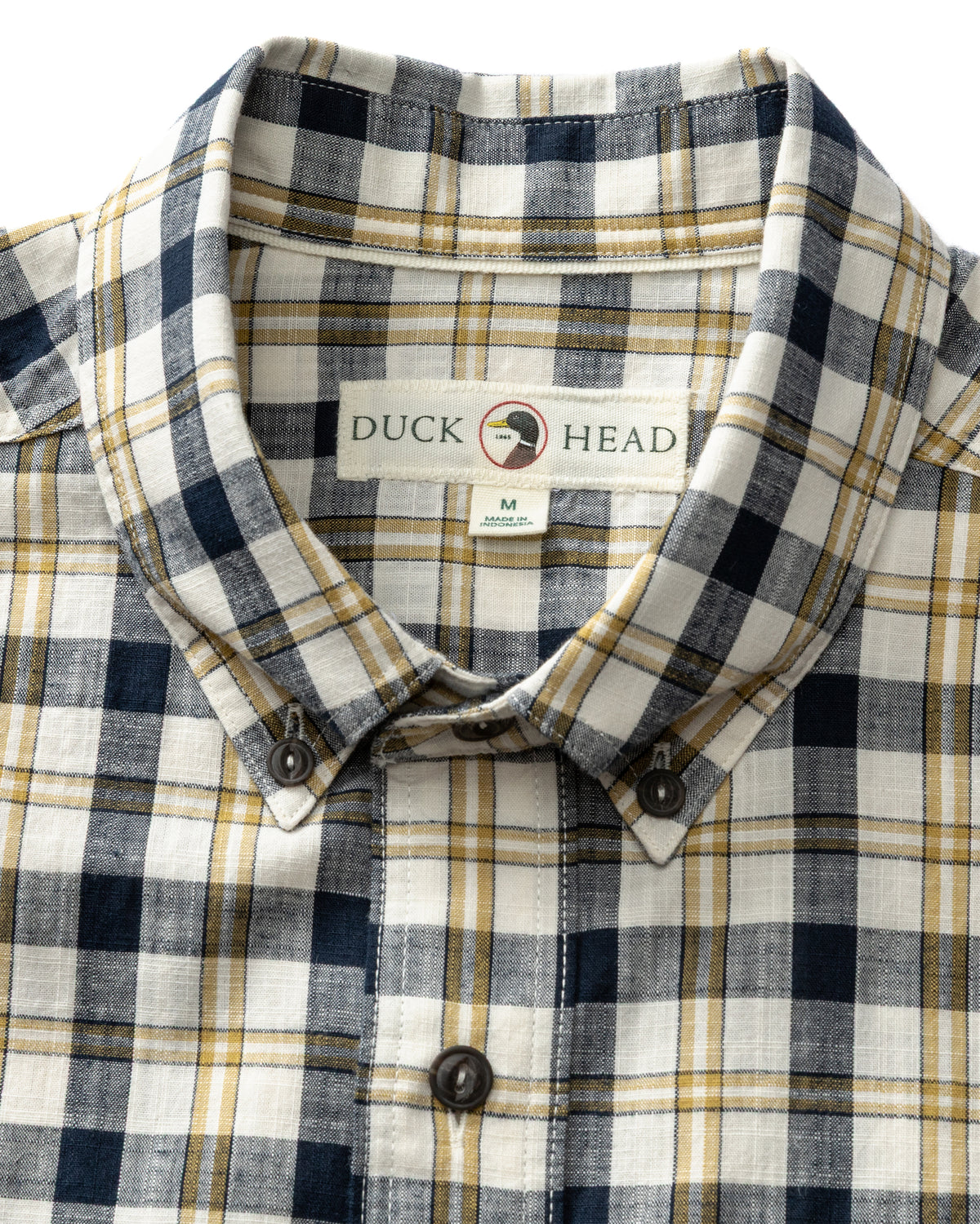 Cotton Slub Sport Shirt - Brant Plaid - Deep Navy