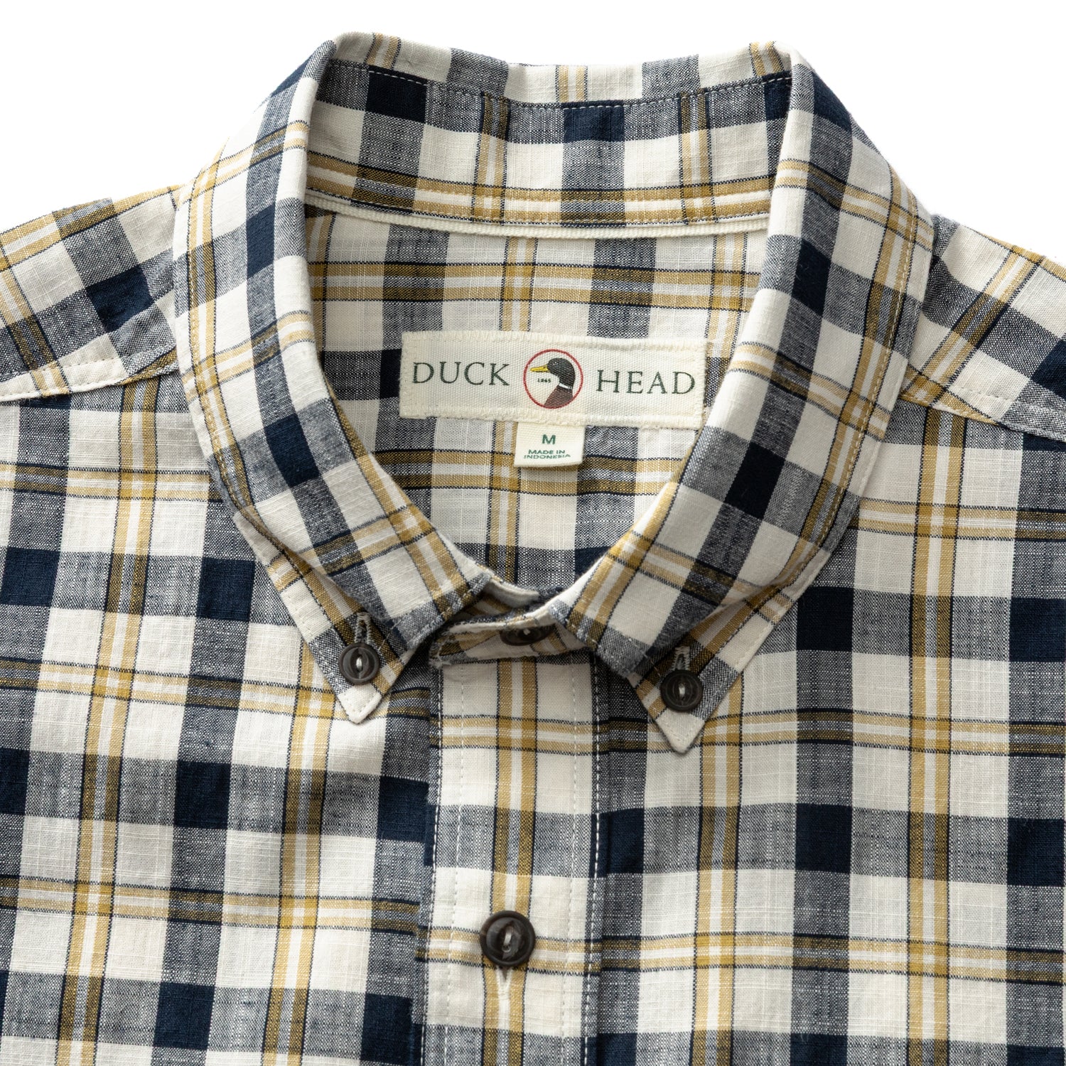Cotton Slub Sport Shirt - Brant Plaid - Deep Navy
