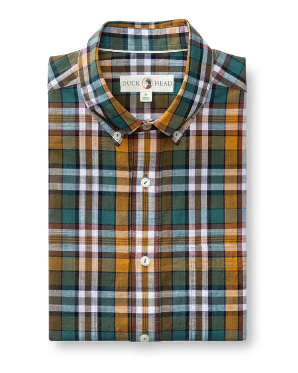 Cotton Slub Sport Shirt - Toni Plaid - Amberwood