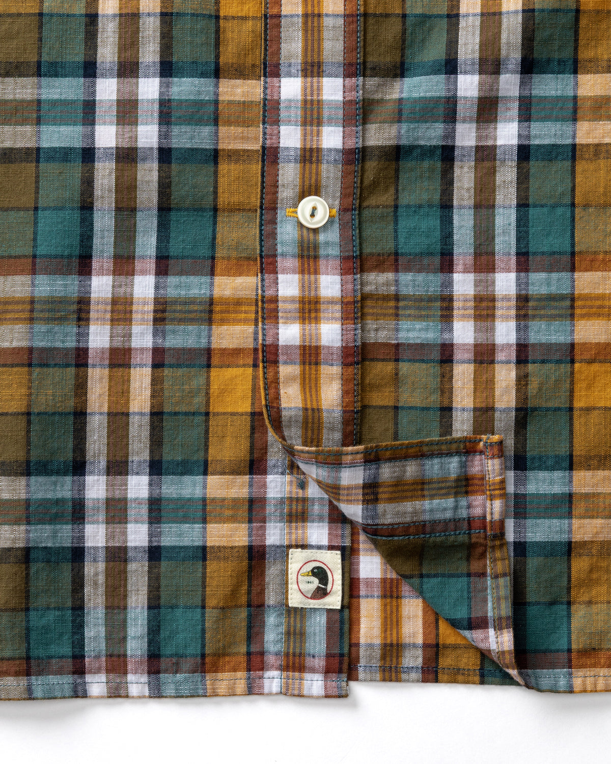 Cotton Slub Sport Shirt - Toni Plaid - Amberwood