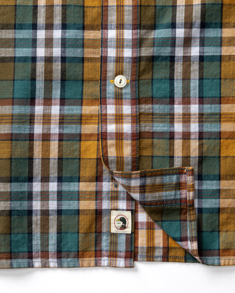 Cotton Slub Sport Shirt - Toni Plaid - Amberwood