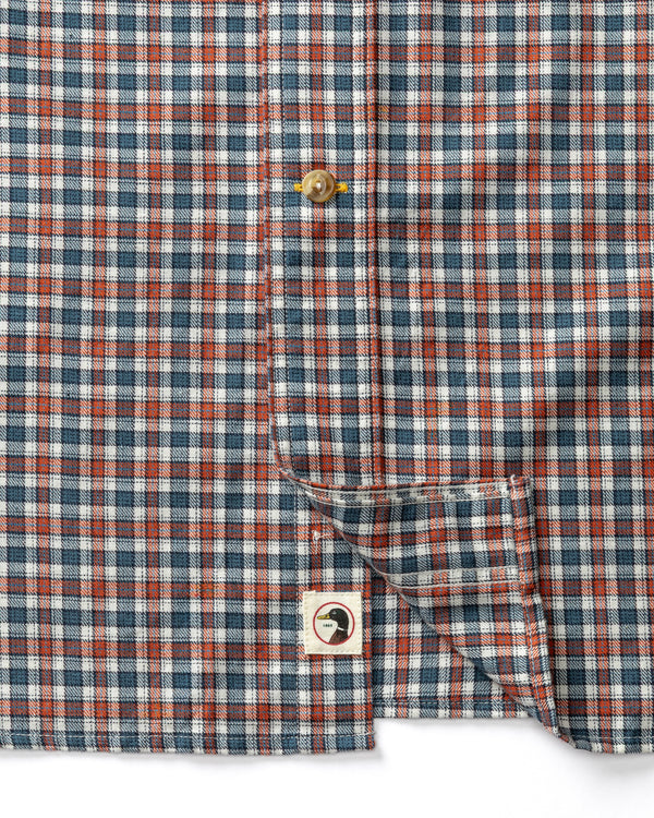 Cotton Wool Sport Shirt - Caldor Plaid - Stormy Teal