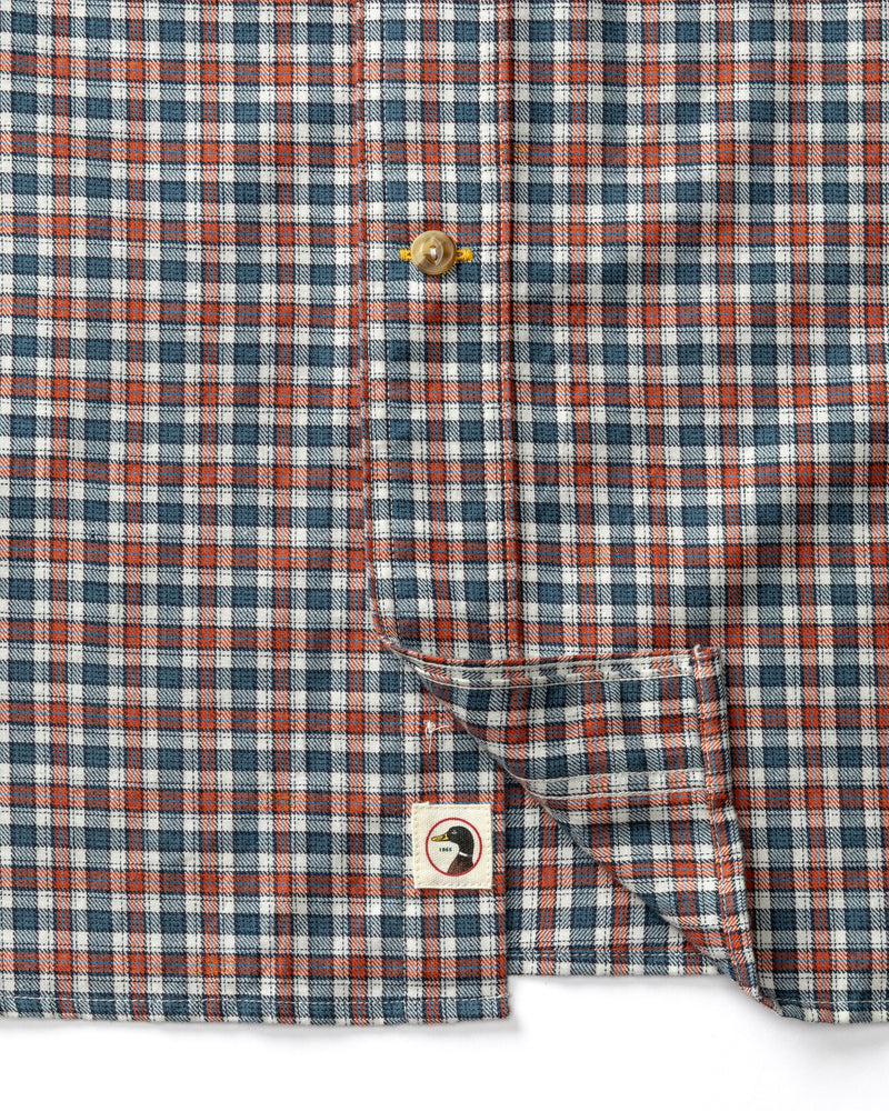 Cotton Wool Sport Shirt - Caldor Plaid - Stormy Teal
