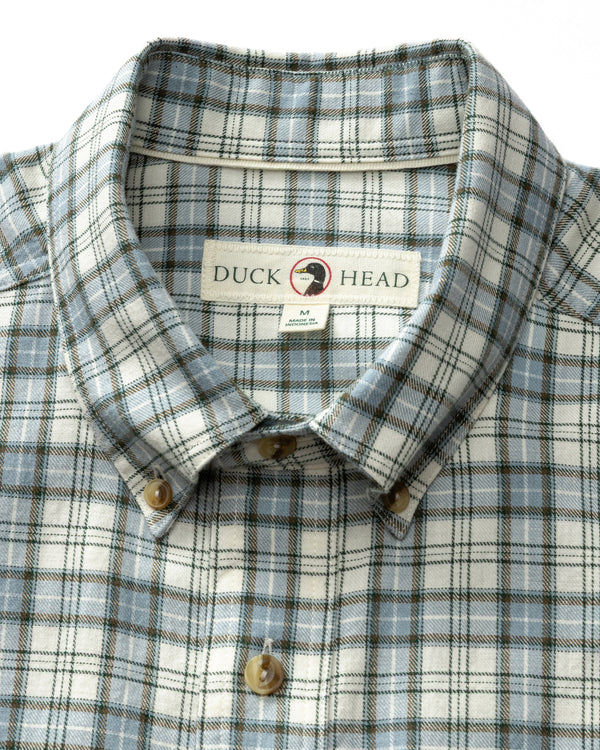 Cotton Wool Sport Shirt - Radford Plaid - Windblown Sky
