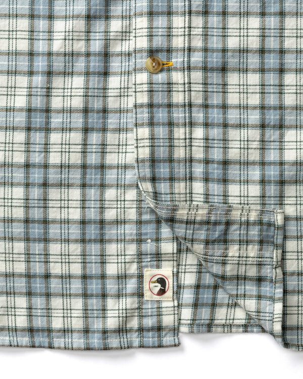 Cotton Wool Sport Shirt - Radford Plaid - Windblown Sky