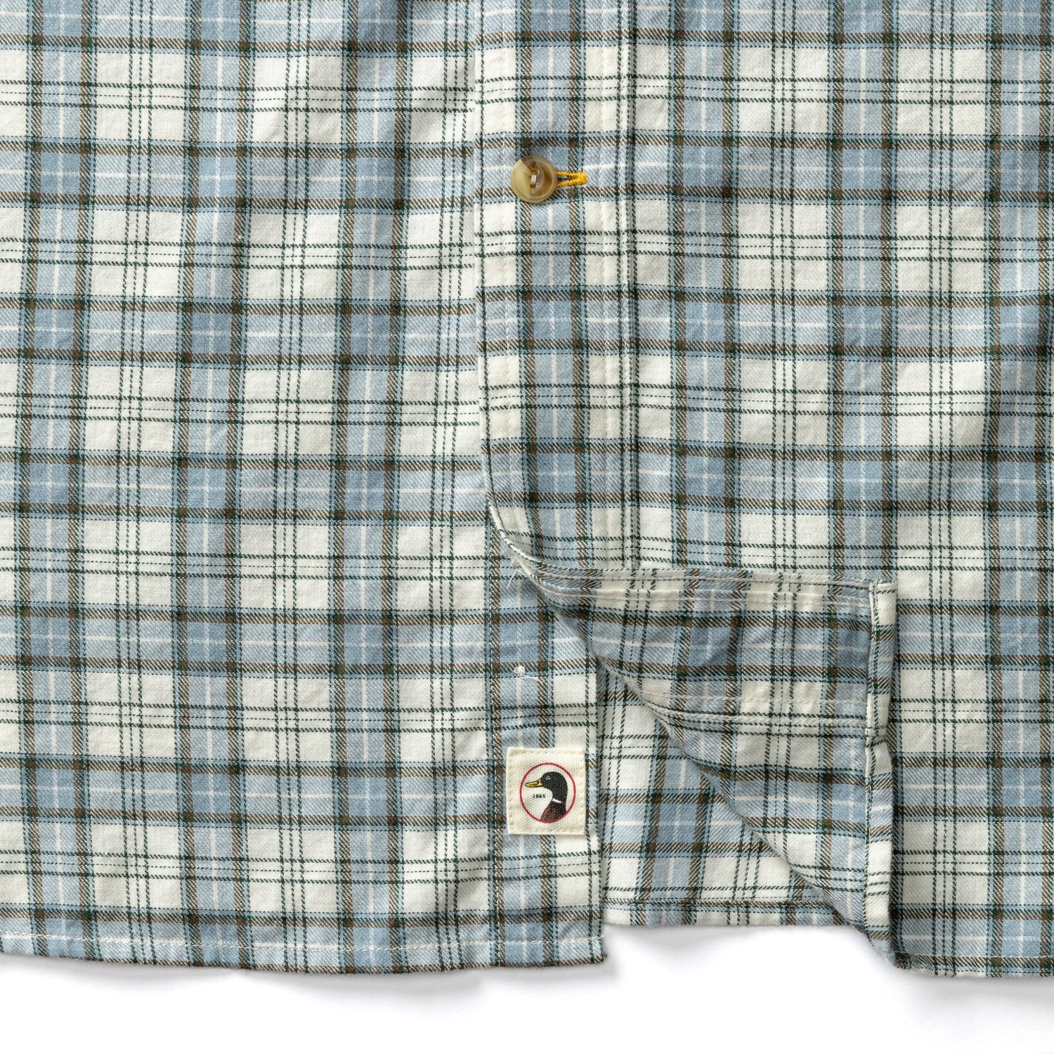 Cotton Wool Sport Shirt - Radford Plaid - Windblown Sky