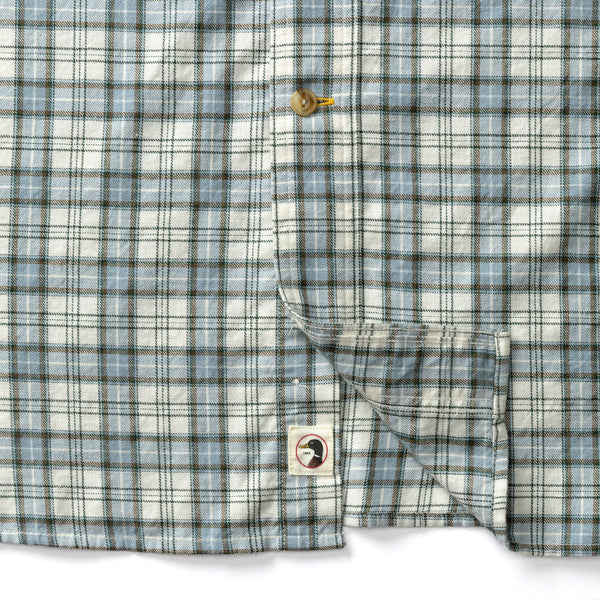 Cotton Wool Sport Shirt - Radford Plaid - Windblown Sky