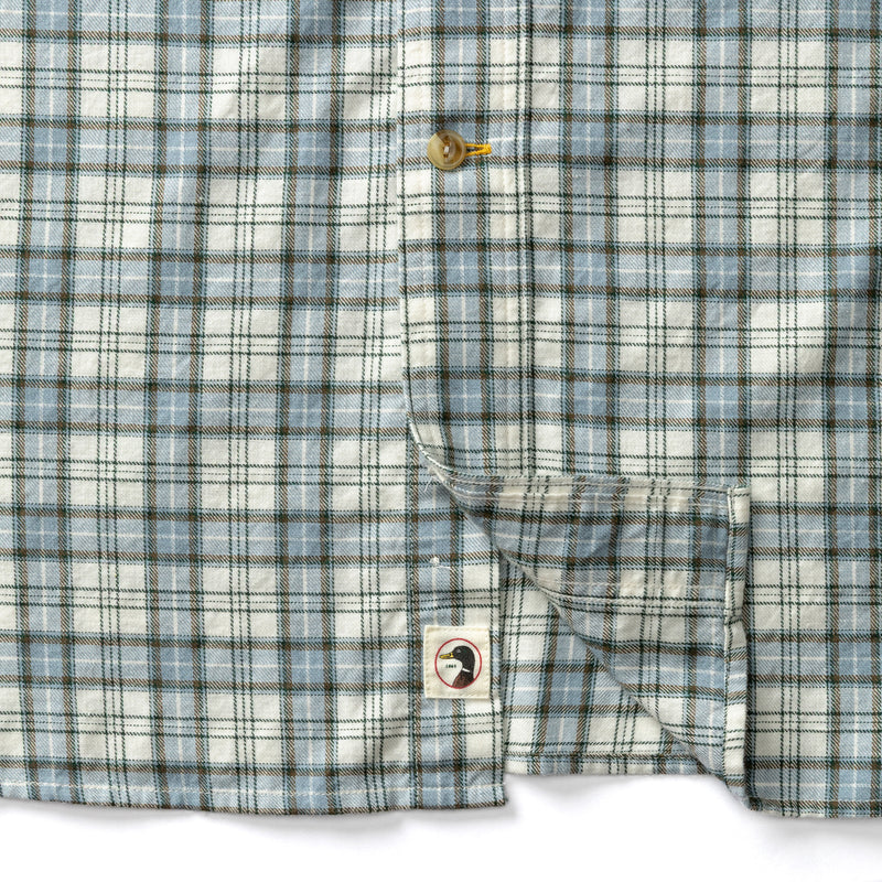 Cotton Wool Sport Shirt - Radford Plaid - Windblown Sky
