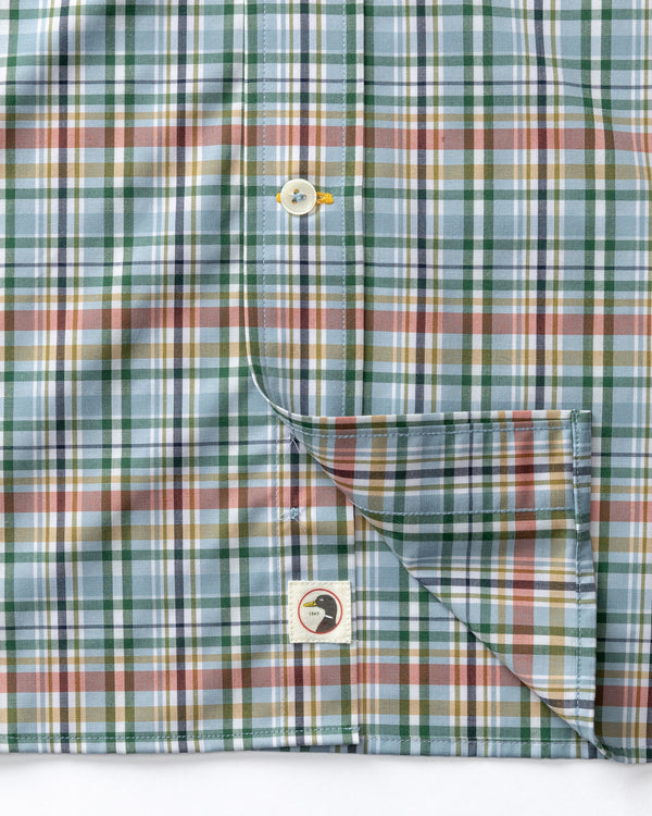 Performance Poplin Sport Shirt - Winsley Plaid - Windblown Sky