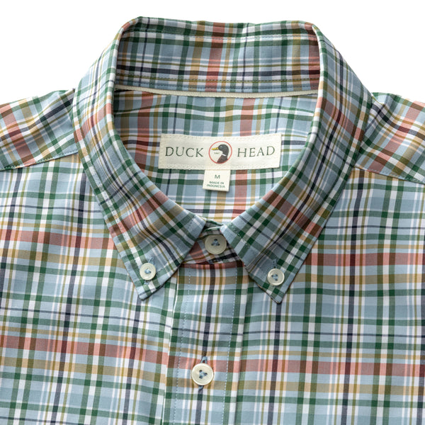Performance Poplin Sport Shirt - Winsley Plaid - Windblown Sky