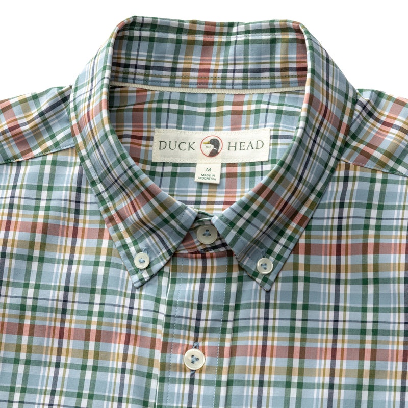 Performance Poplin Sport Shirt - Winsley Plaid - Windblown Sky