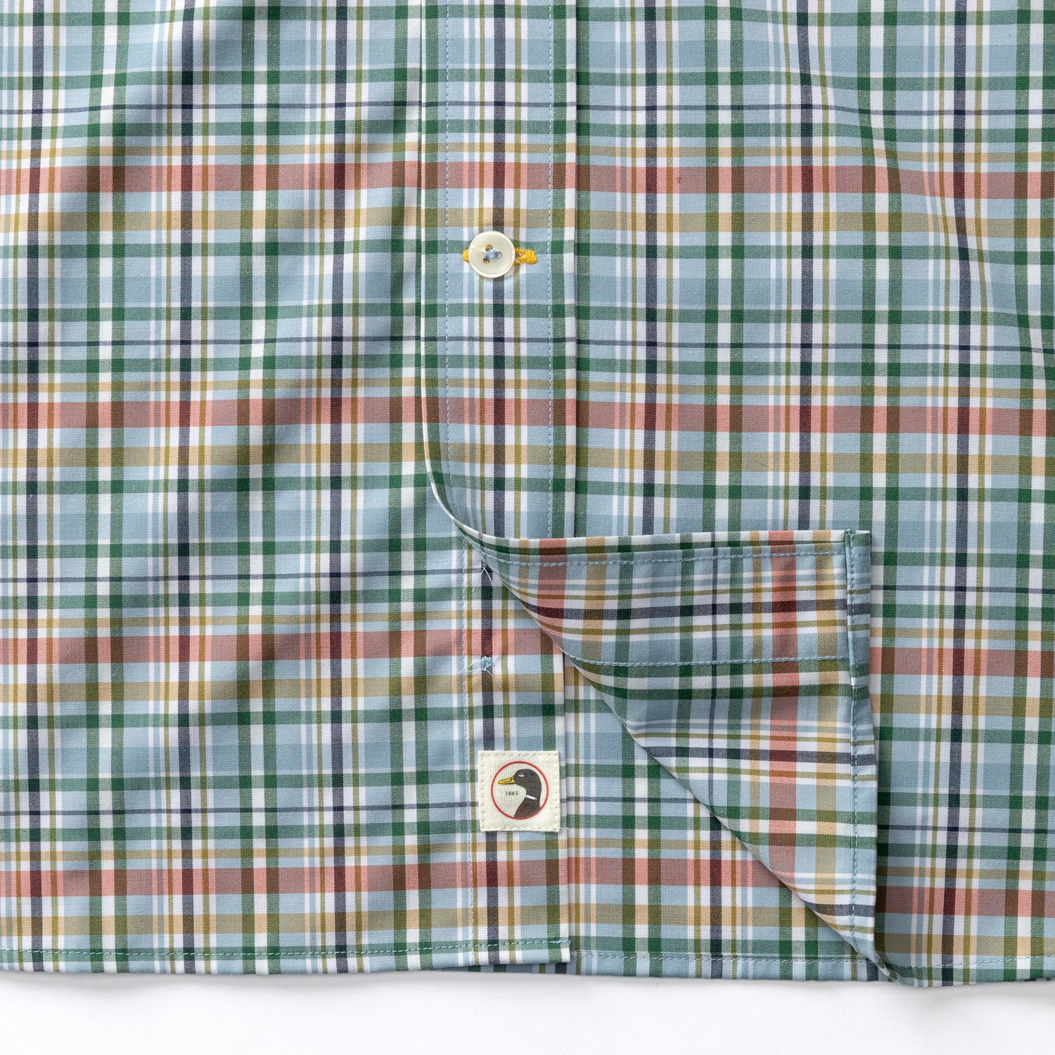 Performance Poplin Sport Shirt - Winsley Plaid - Windblown Sky