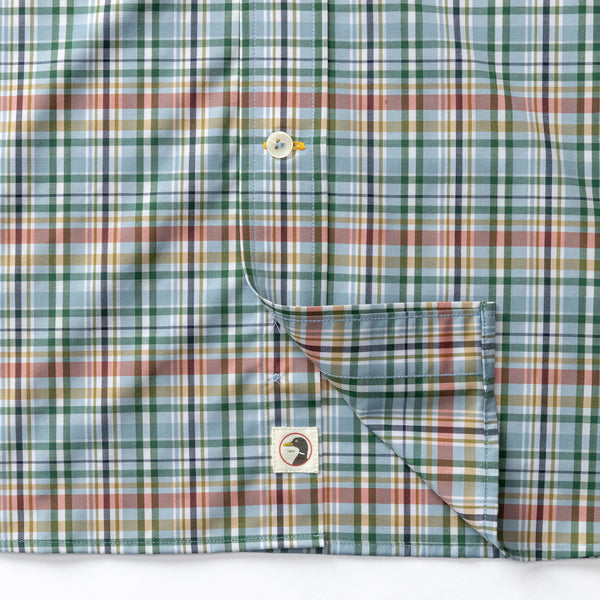 Performance Poplin Sport Shirt - Winsley Plaid - Windblown Sky
