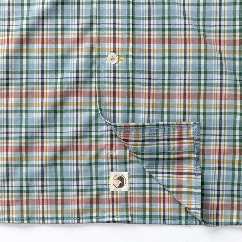 Performance Poplin Sport Shirt - Winsley Plaid - Windblown Sky