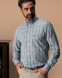 Performance Poplin Sport Shirt - Winsley Plaid - Windblown Sky