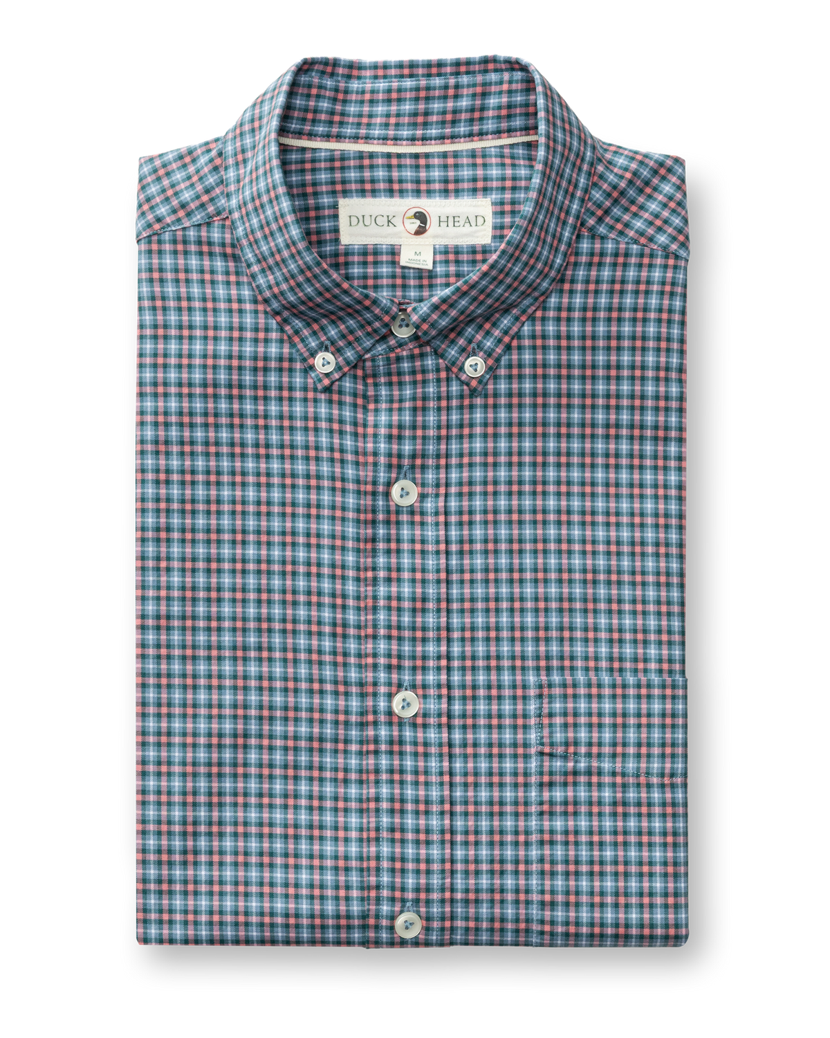 Cotton Twill Plaid Shirt - Lang Plaid - Weathered Rose
