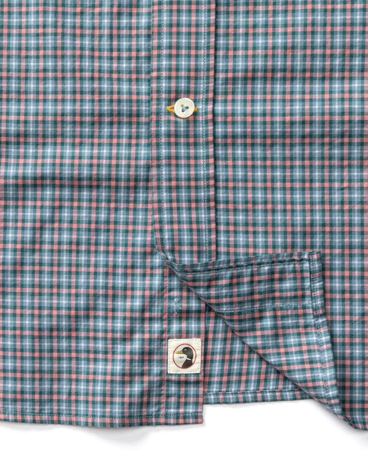Cotton Twill Plaid Shirt - Lang Plaid - Weathered Rose