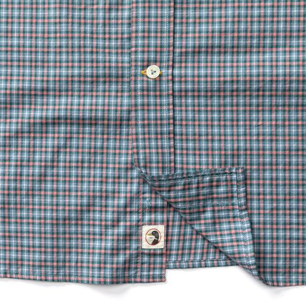 Cotton Twill Plaid Shirt - Lang Plaid - Weathered Rose