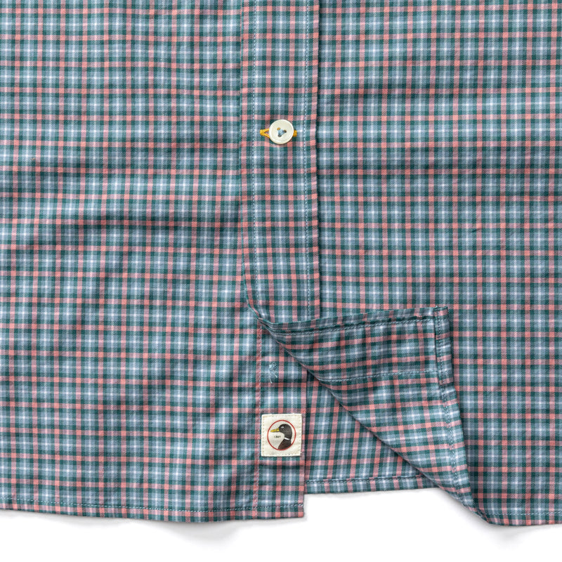 Cotton Twill Plaid Shirt - Lang Plaid - Weathered Rose