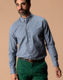Cotton Twill Plaid Shirt - Lang Plaid - Weathered Rose