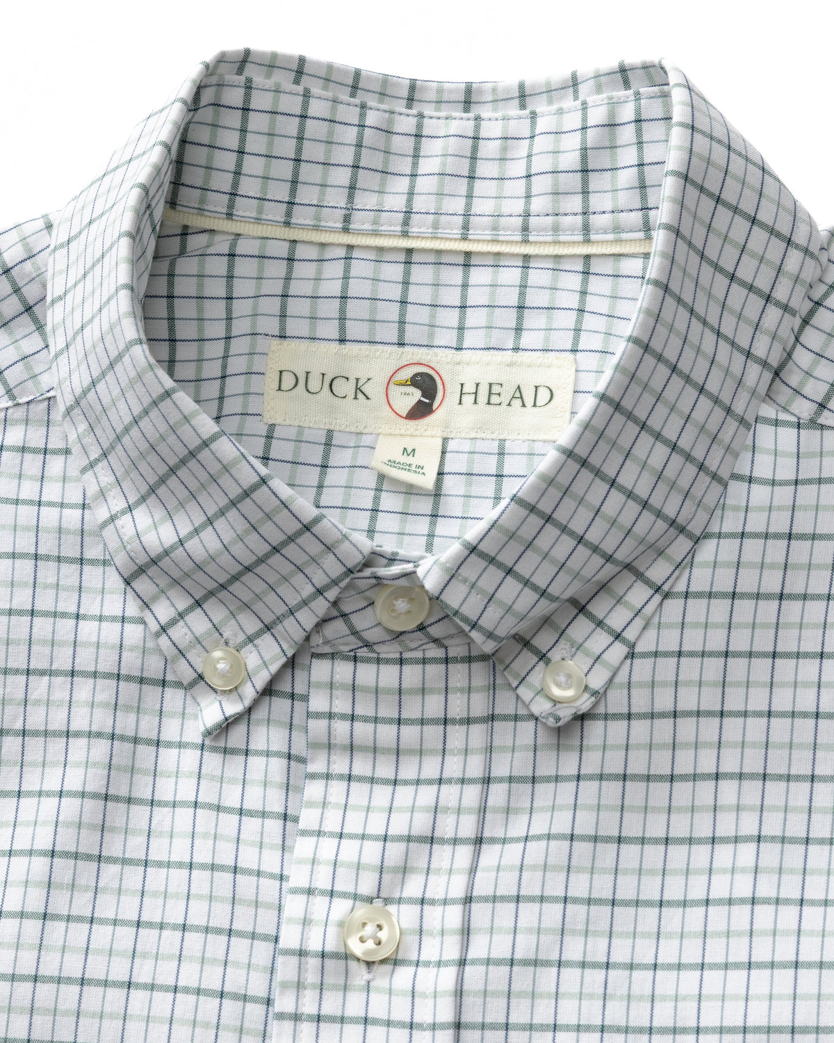 Cotton Cashmere Poplin Sport Shirt - Tolliver Plaid - Spruce Mist