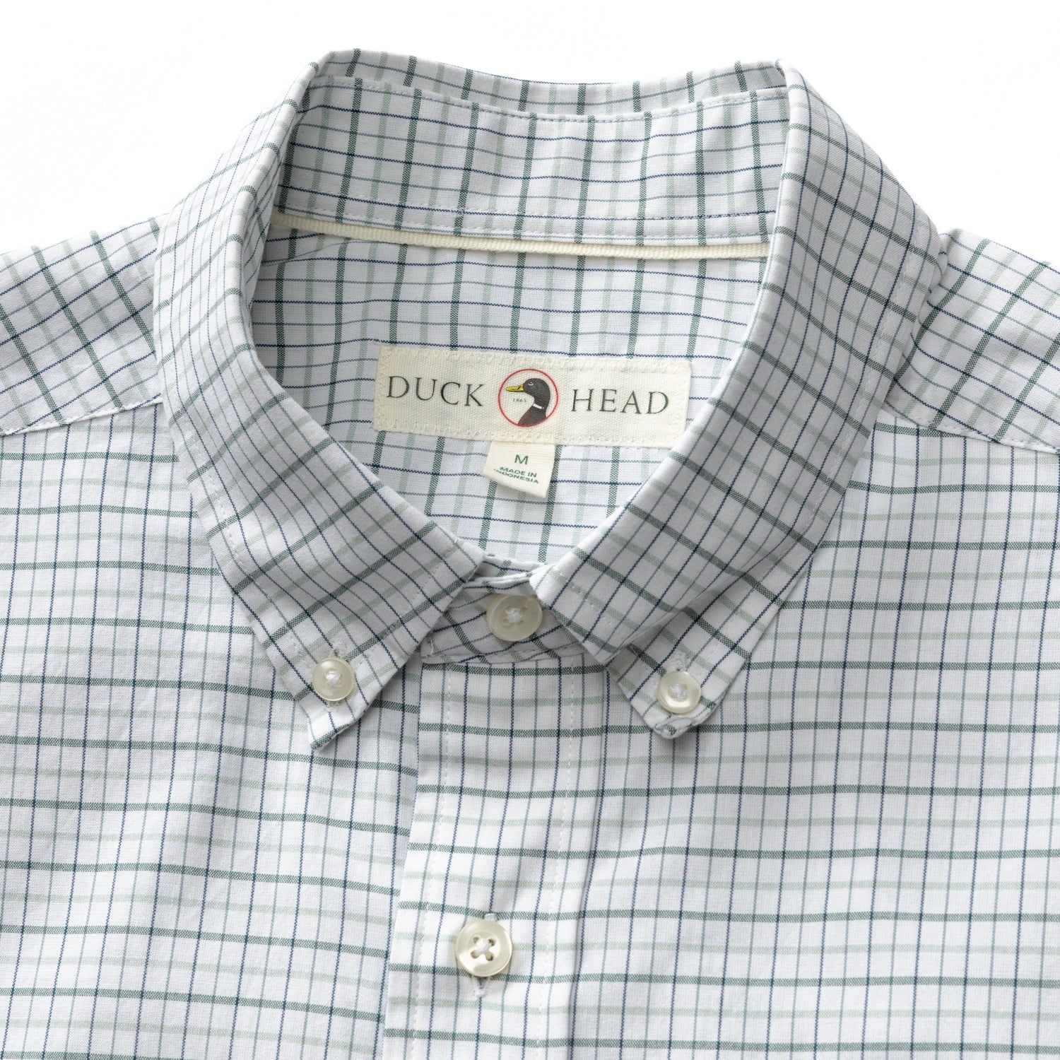 Cotton Cashmere Poplin Sport Shirt - Tolliver Plaid - Spruce Mist